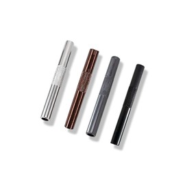 M&M Smartek Tubes 70 mm Set & Pull and Hack Card Aluminium Snuff Bat Snorter Nasal Tube Bullet Sniffer Snuffer for Snuff - Choice of Colours and Quantity (Chrome, Silver, Black, Brown & Card)