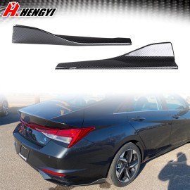 MQ Carbon Fiber Style Rear Side Splitter Side Skirt For Hyundai Elantra 2021-2023