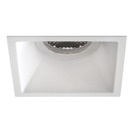 Astro Minima Slimline Square Fixed Fire-Rated IP65 Bathroom Downlight - IP65 Rated - (Matt White), GU10 LED Lamp, Designed in Britain - 1249038-3 Years Guarantee
