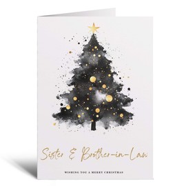 Postcard Prints - Christmas Card For Sister & Brother-in-Law Christmas Tree Card Wising You A Merry Christmas