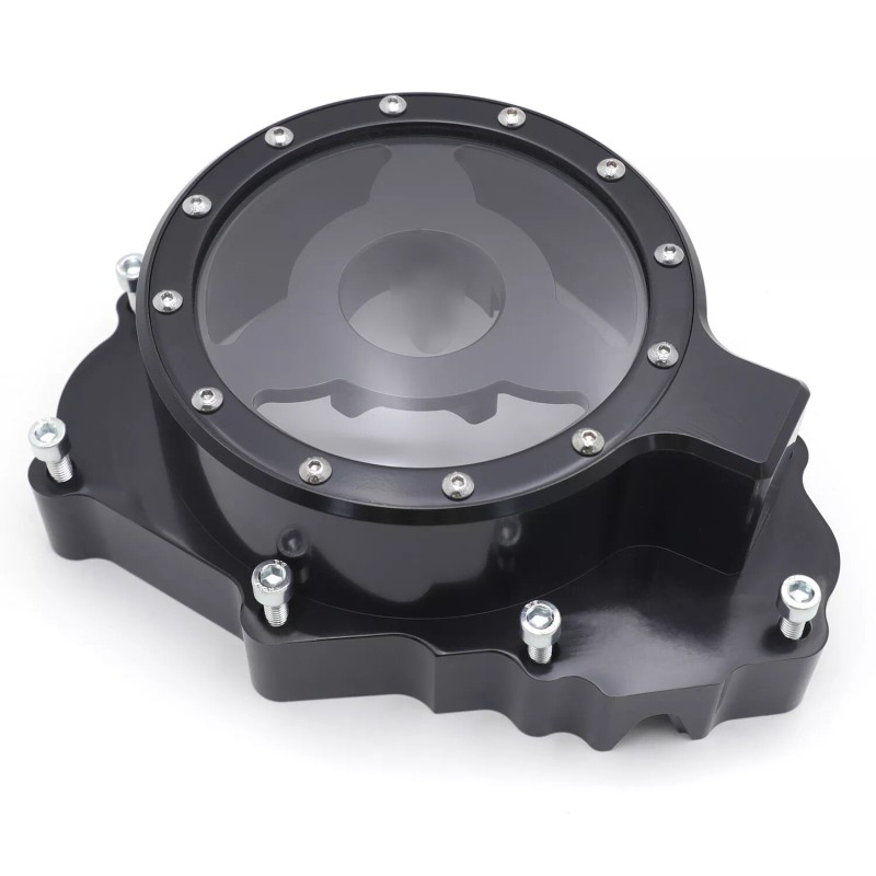 HONGK ALL YEAR Black Clear Left Engine Stator Cover For