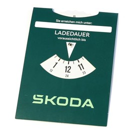 Skoda 6U0050811 Parking Disc Parking Meter Charging Time Parking Time Blue/Green