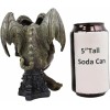 Ebros Winged Ram Horned Gargoyle Sitting On Cathedral Pedestal Statue