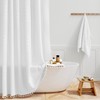 BTTN 84 Extra Long Shower Curtain - 72x84 Tufted Leaves