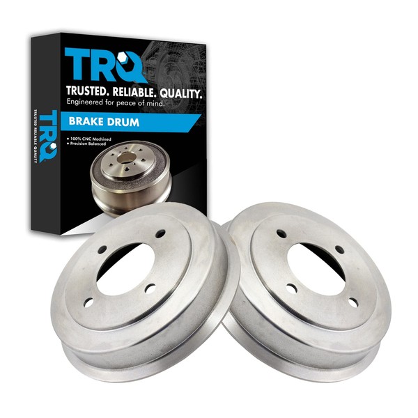 TRQ Brake Drums Rear Pair Set for Hyundai Elantra Tiburon