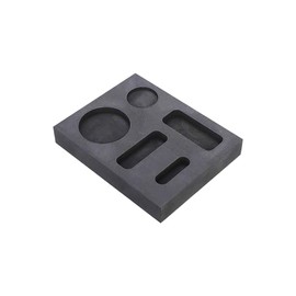 5 in 1 Graphite Casting Ingot Mold Small Metal Graphite Mold for Melting and Refining Silver Brass and More Metals