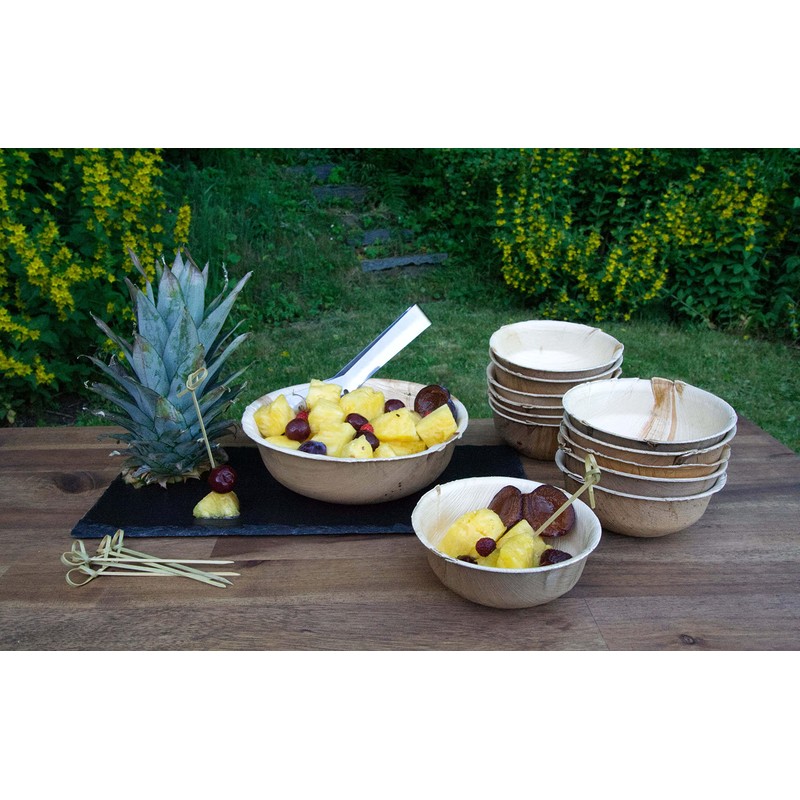 Waipur Organic Palm Leaf Bowls – 25 Bowls Diameter 11