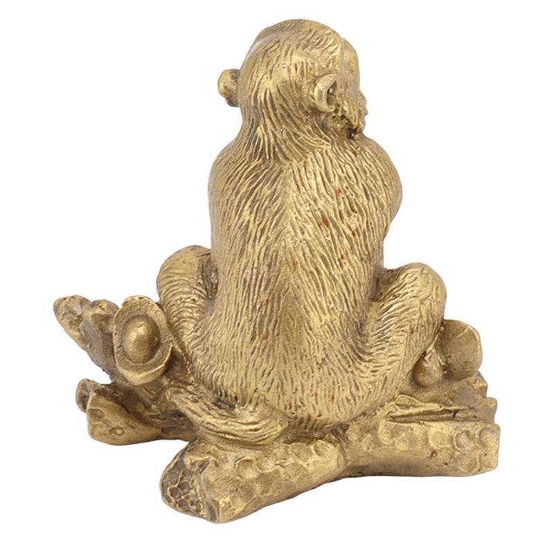 Brass Monkey Statue Chinese Zodiac Handmade Home Decor Collectibles Figurine