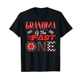 Grandma of The Fast One First Birthday Racing Car Family T-Shirt
