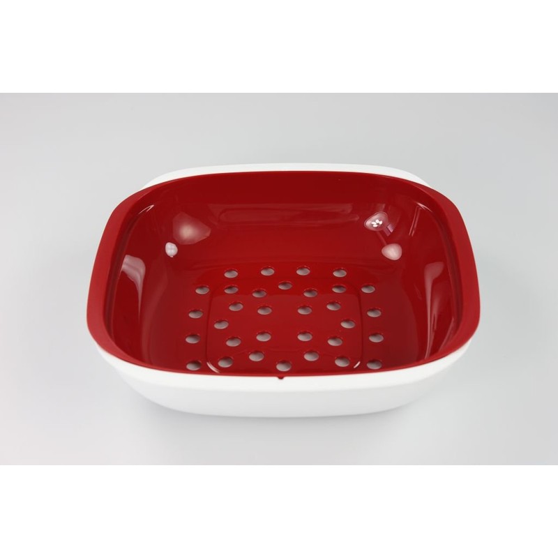 TUPPERWARE Allegra Basket Strainer 1,33 L Bowl Server white red