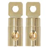 Pair Power Battery O Ring Terminals Brass Gold Plated High