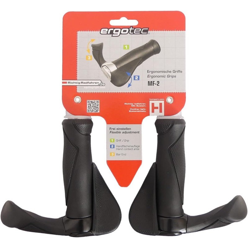 ergotec 61580001 MF2 Bike Handles black black / silver