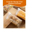 ZENS Glass Food Storage Jars Set of 2, 50oz Clear