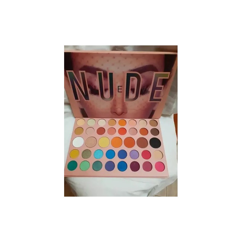 Paleta Sombras Nude 39 Grande Tonos Maquillaje Glitter Mate