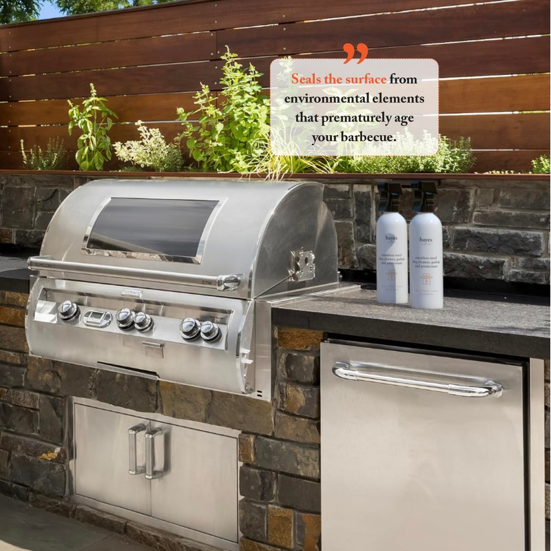 Bayes High-Performance Stainless Steel BBQ Exterior Cleaner and Protectant -