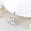 Midir&Etain Celtic Knot Necklace 925 Sterling Silver Moonstone Moon Pendant