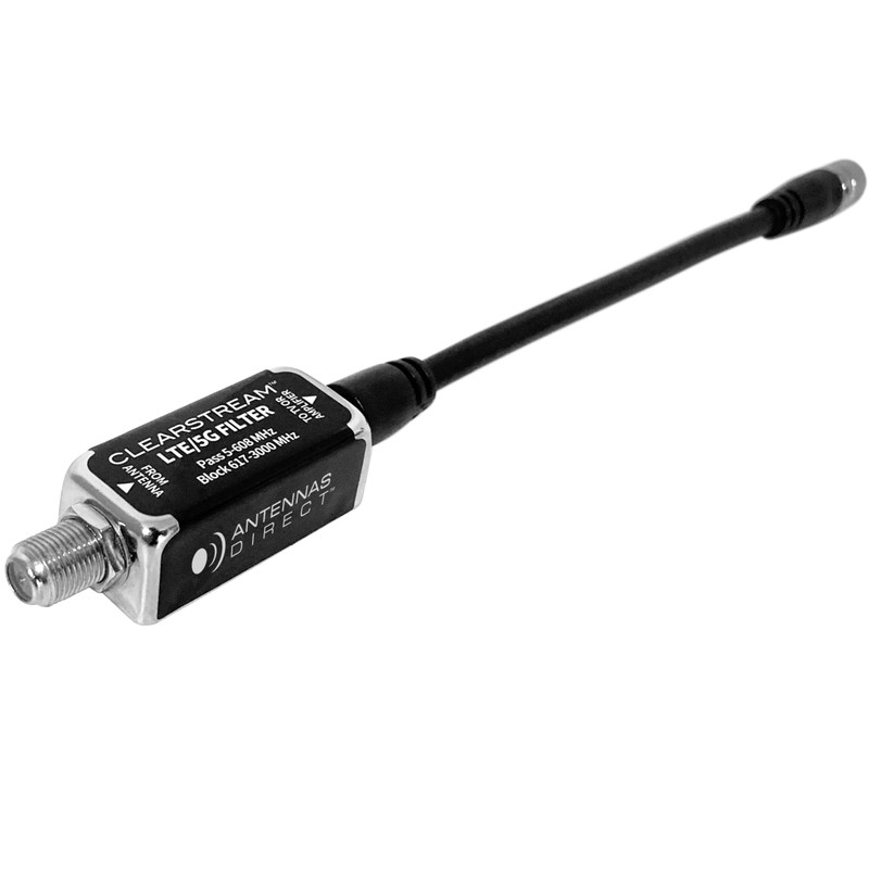 Antennas Direct ClearStream 5G LTE Filter for TV Antennas, Reduces