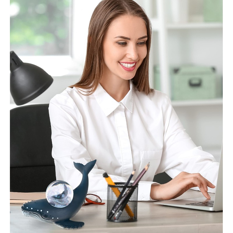 Wild Snow Globe Humpback Whale (45MM)