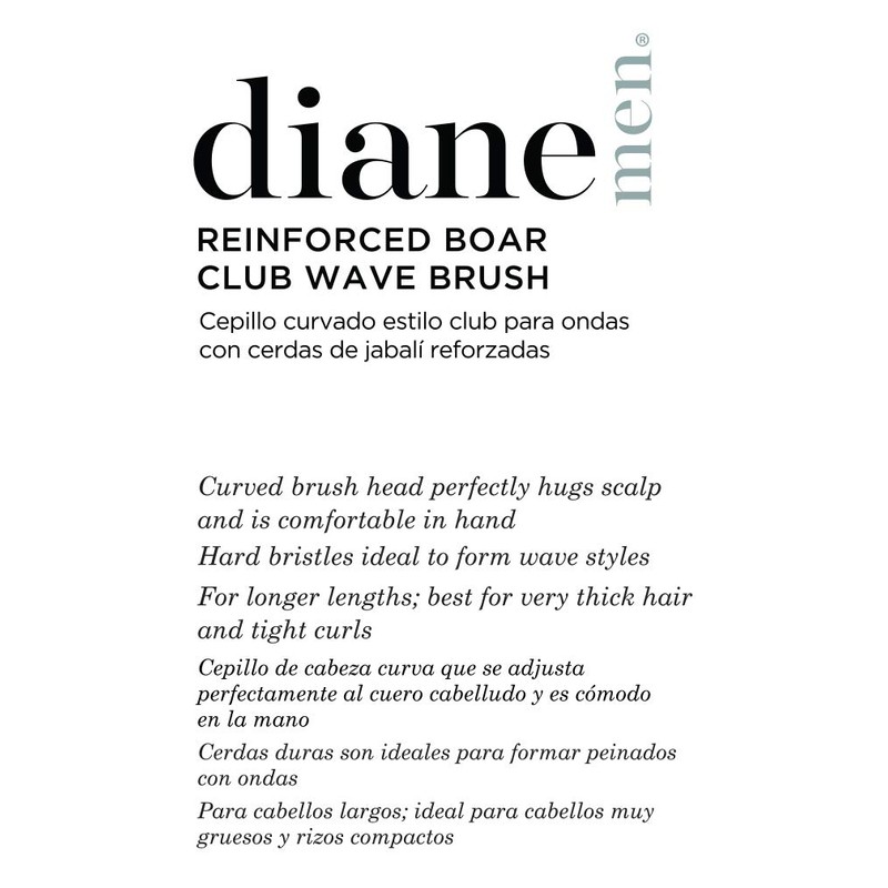 Diane Curved Reinforced Boar Club Extra Firm Bristles D1001