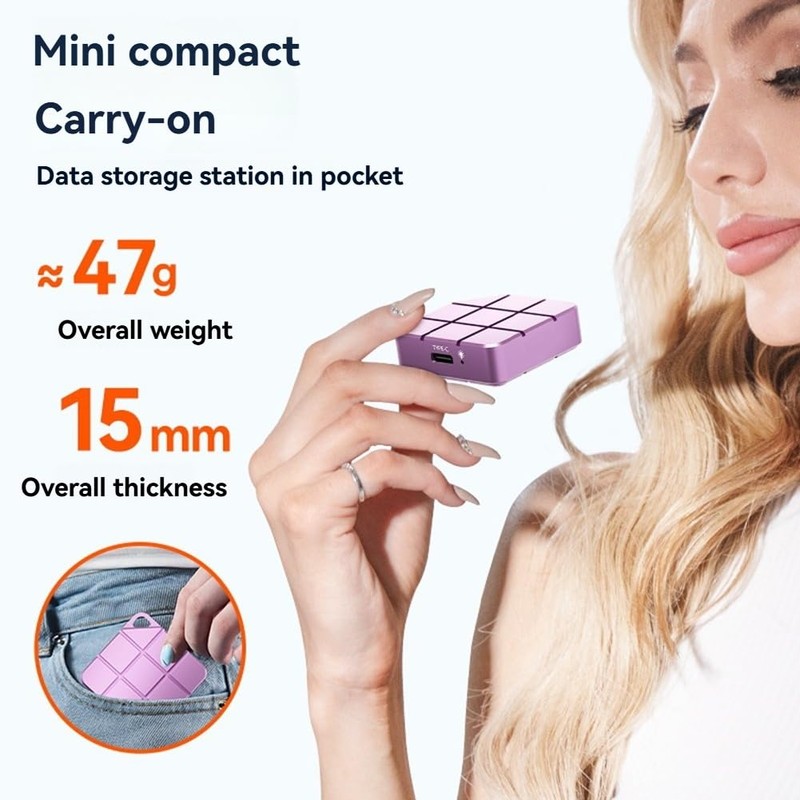 Snblzhef External SSD Portable Solid State Drive M.2 NVMe Protocol