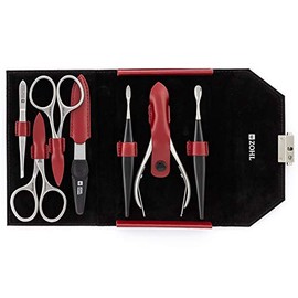 ZOHL Solingen Professional Manicure Set With Cuticle Clippers SHARPtec Made in Germany (GRA-L67)