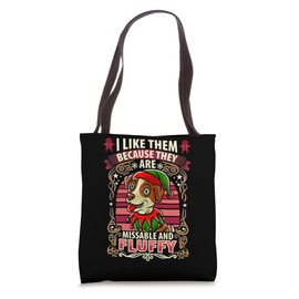 Jack Russell Terrier Fluffy Christmas Dog Santa Claus Elf Tote Bag
