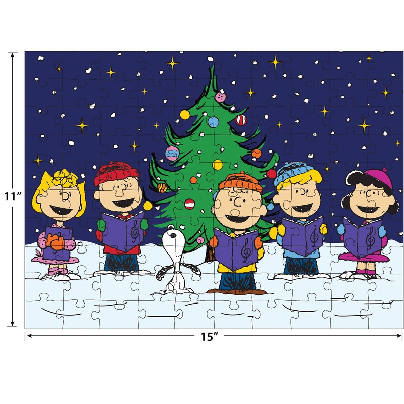 RoseArt - Peanuts - Christmas Caroling - 100 Piece Jigsaw
