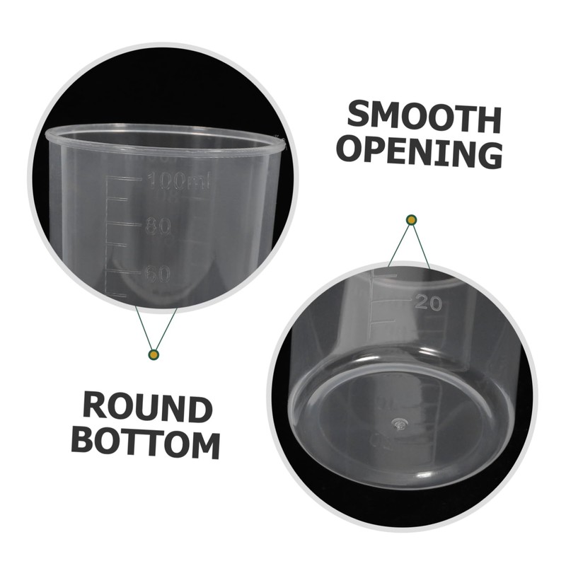 CHILDWEET 30Pcs Measuring Beakers Transparent Graduated Cups for Laboratory Kitchen