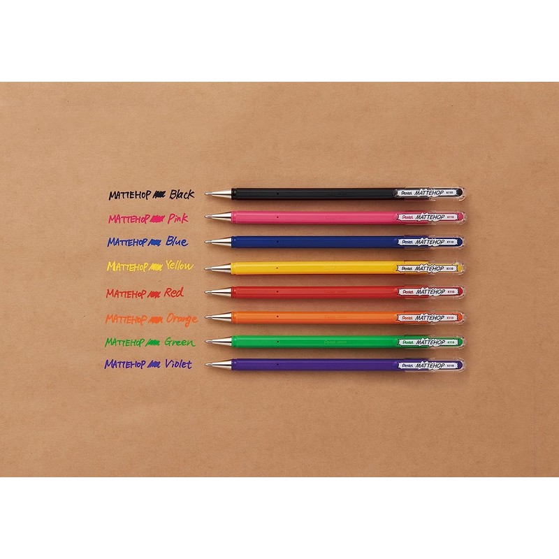 Pentel Mattehop - Liquid Gel Rollerball Pens - K110-1.0mm Nib