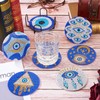 Beadthoven 8 Pieces Evil Eye Diamond Painting Coasters 5D DIY