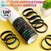 120 Pcs Motivational Silicone Bracelets Motivational Quote Rubber Wristbands Inspirational