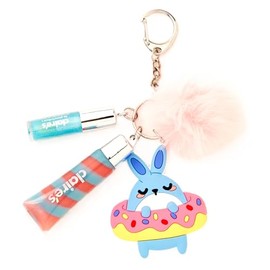 Donut Bunny Lip Gloss Keychain