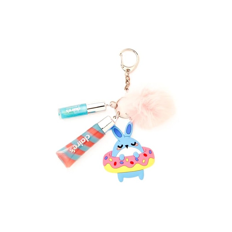 Donut Bunny Lip Gloss Keychain