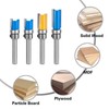 HPMAISON 4PCS 1/4 Inch Shank Flush Trim Pattern Template Router