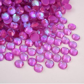 Blinginbox Flatback Glass Rhinestones,Luminous Gems 288pcs Non Hotfix Crystal Rhinestones for Nail Crafts Clothes Tumblers Face Makeup,Lt.Purple AB Luminous,SS30