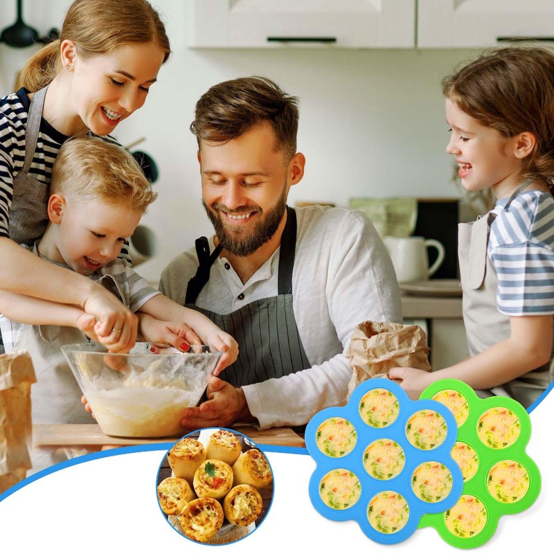 XANGNIER Silicone Air Fryer Egg bite Mold with Lid-Alternative to