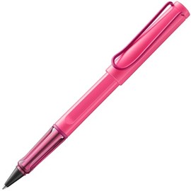 Lamy Safari Neon Pink Rollerball Pen - Timeless Classic Pen with Ergonomic Grip & M Line Width - Robust ASA Plastic Housing - with M 63 Rollerball Refill in Black