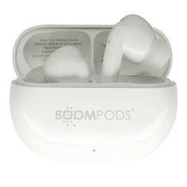 Boompods Echobuds True Wireless Earbuds - Bluetooth Ear Buds with Built-in Mic, 19Hr Playtime, In Ear Headphones Made From Recyled Plastic, IPX4 Water-Resistant Earphones for Music & Calls, Sand