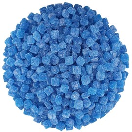 Sour Chewy Cubes Gummy In Jar (2 LB) (Blue-Raspberry)