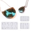 Island Resin Pendant Molds, (4 Pack) Ocean Themed Style Silicone