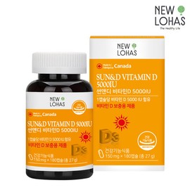 Neurohas Sun&amp;D Vitamin D 5000IU 180 capsules 6 months supply Vitamin D3 / 뉴로하스 썬앤디 비타민D 5000IU 180캡슐 6개월분 비타민D3