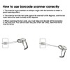 Barcode Scanner 1D Dimensional Wired Laser Automatic Scanning Label Reader