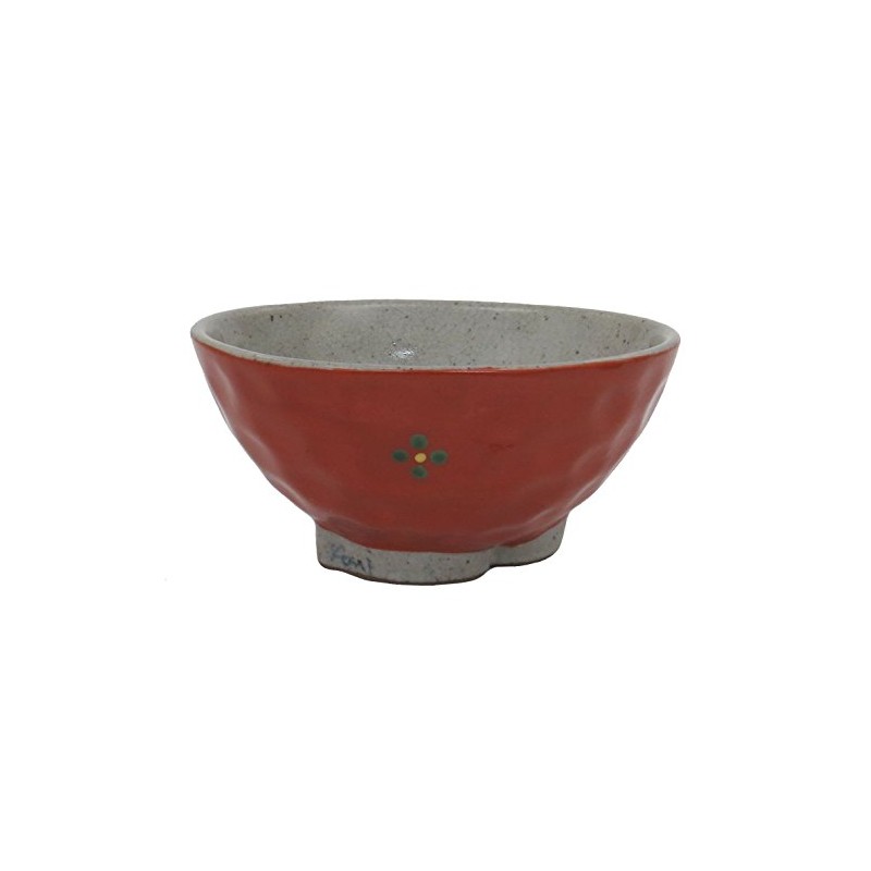 Hasamiyaki 228094 Kuniuemon Kiln Red Rabbit 3.8 Rice Bowl
