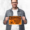 Warning Pesticide Storage Area Sign, 10x7 Inches, 4 Mil Vinyl