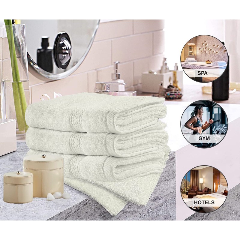 DARWEN STAR Hand Towels - Pack of 4 100% Egyptian