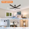Mumusuki LED Ceiling Fan Light, 3.93 Inch 18W 2000LM 3