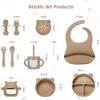 PERRYHOME 12pzs Platos para Bebés Silicon, Set de Vajillas Silicona