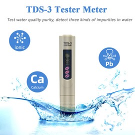 Mesee LCD Digital TDS-3 Meter, TDS/Temp Water Tester Pen Water Quality Testing Tool for Drinking Water, Aquarium, Swimming Pool