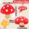 JJUNW 8 Pcs Knitting Needle Stoppers, Mushroom Stitch Stoppers, Knitting
