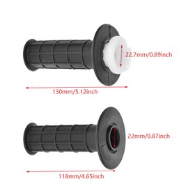 MACHSWON Black Handlebar Grip Set with Throttle Clamp Twist Cable Throttle Accelerator Handle Grip for Mini Bike Pit Bike 50CC 110CC 150CC 250CC 7/8" 22mm Motorcycle Grips